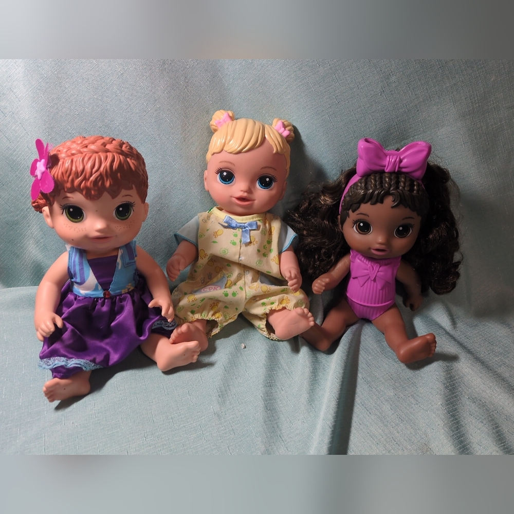 Lot Of 3 HASBRO Baby Alive Dolls